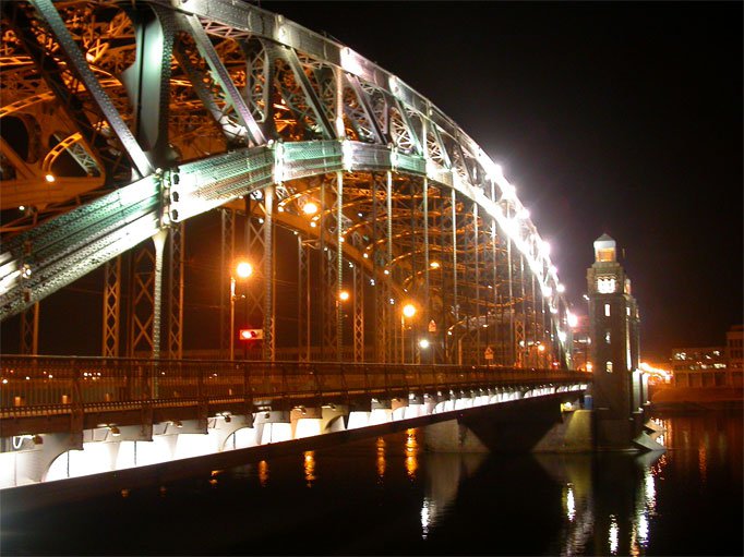 Большеохтинский мост фото спб