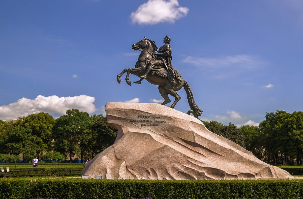 Нарисовать памятник петру 1 в санкт петербурге