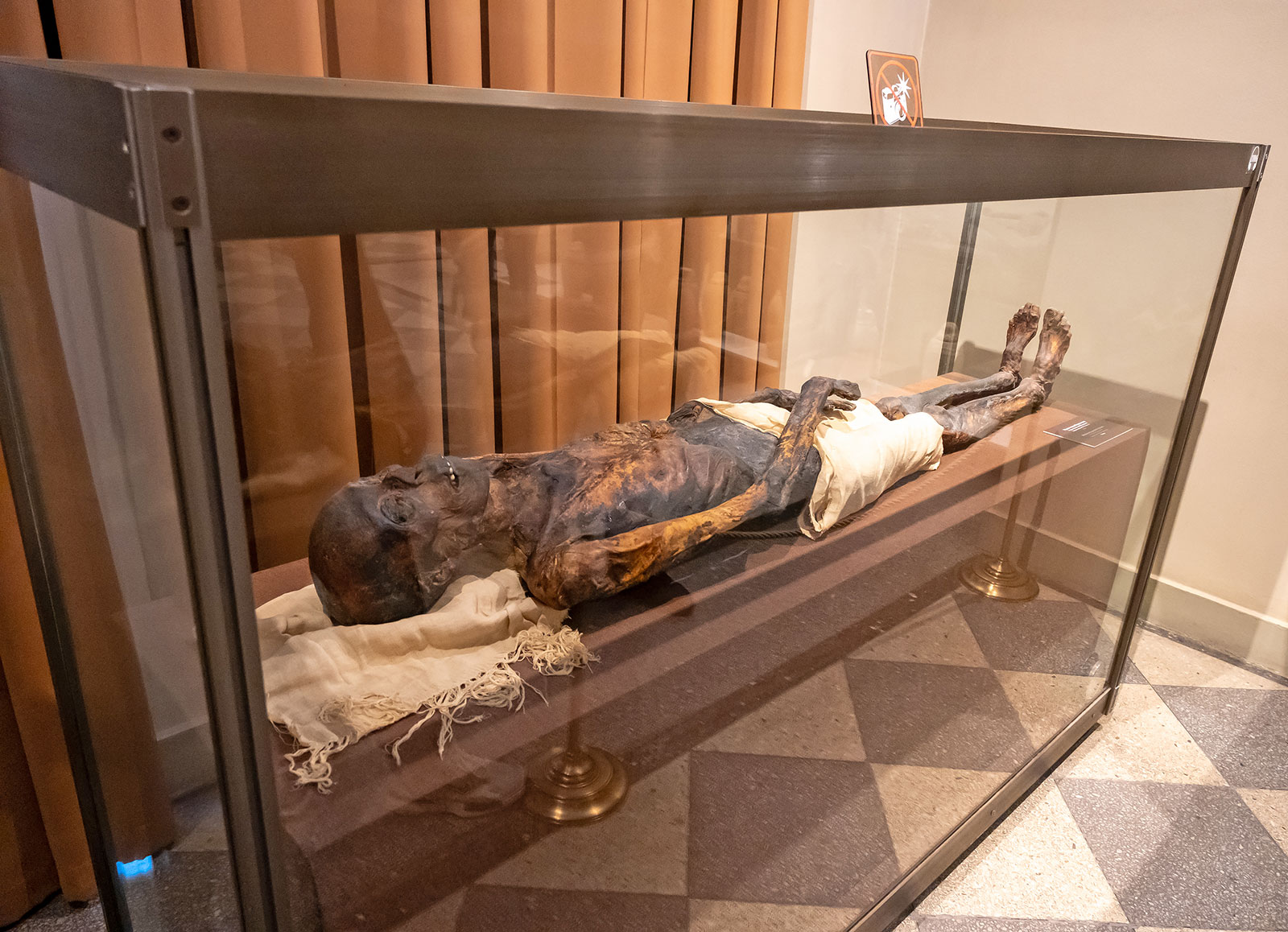 Мумия жреца Па-ди-ист в Эрмитаже, предположительно Х в. до н.э., 172 см.