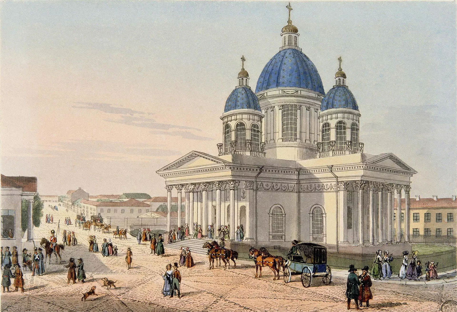 Троицкий собор Измайловского полка,1836 год, Беггров К.П. (гравер)